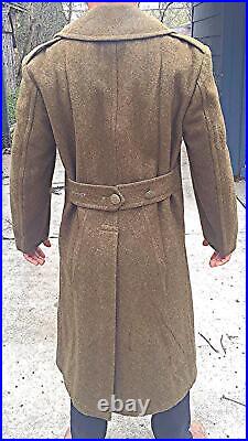 Vintage Wwii Us Wool Overcoat Military Army Air Corps Force 1942 Ww2 Uniform 36r