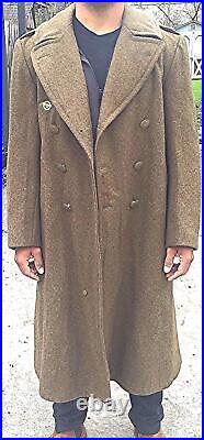 Vintage Wwii Us Wool Overcoat Military Army Air Corps Force 1942 Ww2 Uniform 36r