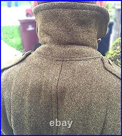 Vintage Wwii Us Wool Overcoat Military Army Air Corps Force 1942 Ww2 Uniform 36r