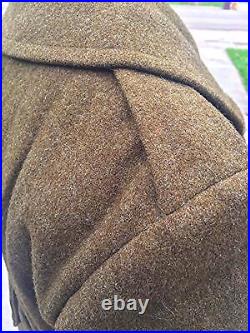 Vintage Wwii Us Wool Overcoat Military Army Air Corps Force 1942 Ww2 Uniform 36r