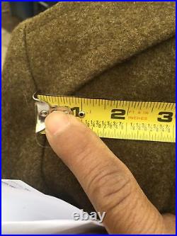 Vintage Wwii Us Wool Overcoat Military Army Air Corps Force 1942 Ww2 Uniform 36r