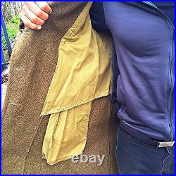 Vintage Wwii Us Wool Overcoat Military Army Air Corps Force 1942 Ww2 Uniform 36r