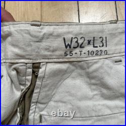 Vtg 1940s Military Pants Mens 31 x 31 US Army Khaki Button Fly Trousers WW2 WWII