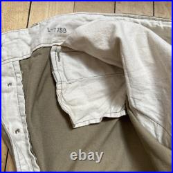 Vtg 1940s Military Pants Mens 31 x 31 US Army Khaki Button Fly Trousers WW2 WWII