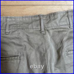 Vtg 1940s Military Pants Mens 31 x 31 US Army Khaki Button Fly Trousers WW2 WWII