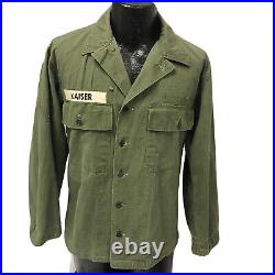 Vtg 40 50's WWII Uniform Jacket USA Army HBT Military 13 Star WW2 Shirt KAISER