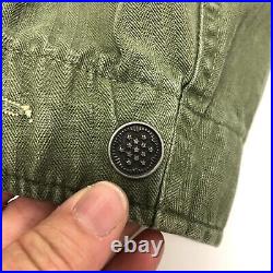 Vtg 40 50's WWII Uniform Jacket USA Army HBT Military 13 Star WW2 Shirt KAISER