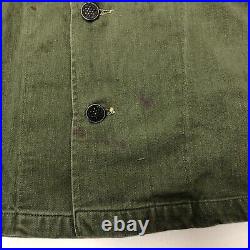 Vtg 40 50's WWII Uniform Jacket USA Army HBT Military 13 Star WW2 Shirt KAISER