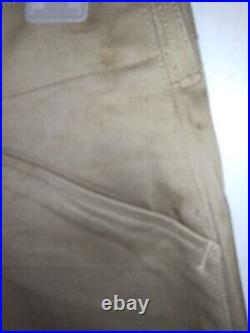 Vtg/Antique 1940's WWII ARMY MILITARY BUTTON FLY KHAKI Jodhpurs/Breeches NOS