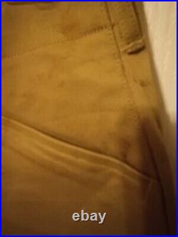 Vtg/Antique 1940's WWII ARMY MILITARY BUTTON FLY KHAKI Jodhpurs/Breeches NOS