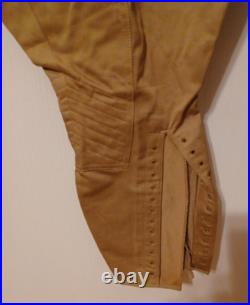 Vtg/Antique 1940's WWII ARMY MILITARY BUTTON FLY KHAKI Jodhpurs/Breeches NOS