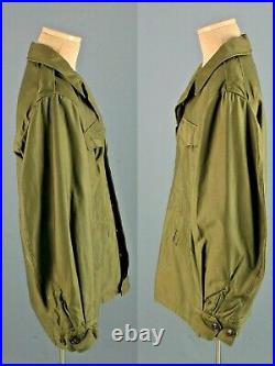 Vtg Men's WW2 US Army M-43 Field Jacket 36 Small Reg 50s Vtg Sateen