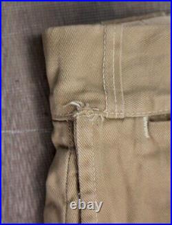 Vtg Men's WWII 40s US Army Button Fly Khakis Pants 43x31 XL WW2 1940s Trousers