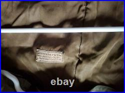 Vtg US Army 1944 Overcoat Field Officers With Wool Liner Sz 39 R WW2 WWII 40s