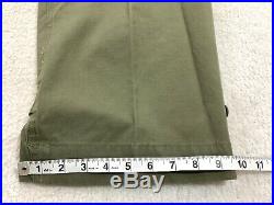 Vtg US Army OD Cotton Field Trousers WWII Korean War 50s 1950s Mens 30x34 NOS