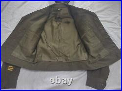 Vtg US Army Uniform Jacket & Slacks Lucky 7th Armored Division OD WWII Korea