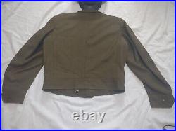 Vtg US Army Uniform Jacket & Slacks Lucky 7th Armored Division OD WWII Korea