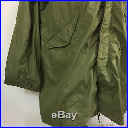 Vtg Vietnam War 60s Fish Tail Parka Trench Army Military Long Coat Jacket WWII