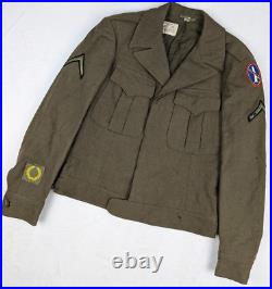 Vtg WWII 1945 Ike Wool Field Jacket 36R Military Army District of Washington