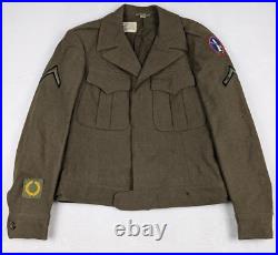 Vtg WWII 1945 Ike Wool Field Jacket 36R Military Army District of Washington