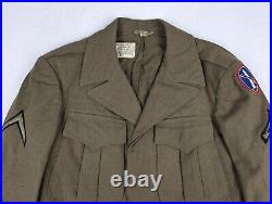 Vtg WWII 1945 Ike Wool Field Jacket 36R Military Army District of Washington