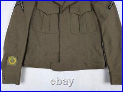 Vtg WWII 1945 Ike Wool Field Jacket 36R Military Army District of Washington