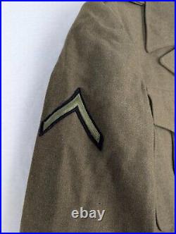 Vtg WWII 1945 Ike Wool Field Jacket 36R Military Army District of Washington