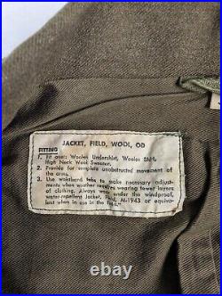 Vtg WWII 1945 Ike Wool Field Jacket 36R Military Army District of Washington