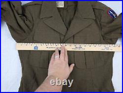 Vtg WWII 1945 Ike Wool Field Jacket 36R Military Army District of Washington