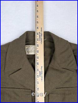 Vtg WWII 1945 Ike Wool Field Jacket 36R Military Army District of Washington