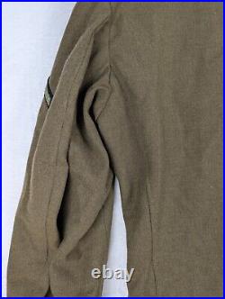 Vtg WWII 1945 Ike Wool Field Jacket 36R Military Army District of Washington