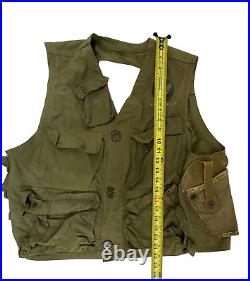 Vtg. WWII Army Air Forces TYPE C-1 Emergency Sustenance Vest with Holster