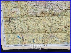 Vtg WWII Army Paratrooper Silk Escape Map C & D Holland Belgium France Germany