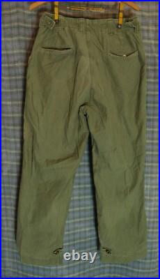 Vtg WWII Korea M-1943 M43 US Army OD Drab Trousers Chino Pants 30 W x 28 L