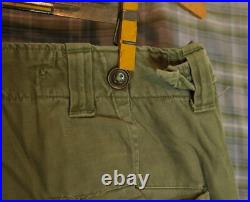 Vtg WWII Korea M-1943 M43 US Army OD Drab Trousers Chino Pants 30 W x 28 L