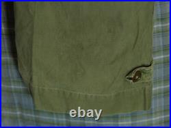 Vtg WWII Korea M-1943 M43 US Army OD Drab Trousers Chino Pants 30 W x 28 L