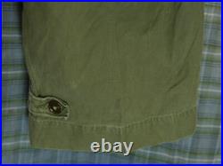 Vtg WWII Korea M-1943 M43 US Army OD Drab Trousers Chino Pants 30 W x 28 L