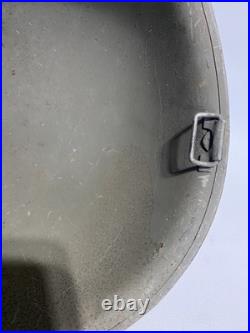 Vtg WWII M1 Helmet Swivel Bail Front Seal Original Paint Army Military No Liner