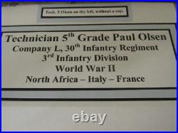 Vtg. WWII Named US Army 3rd Division 30th Inf. Rgt Co. L Insignia + Photo Lot