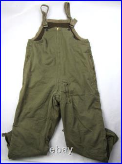 Vtg WWII Tanker Bib Overalls With 1st Anti Tank Battalion Stencil WW2 US Army RARE