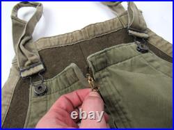 Vtg WWII Tanker Bib Overalls With 1st Anti Tank Battalion Stencil WW2 US Army RARE