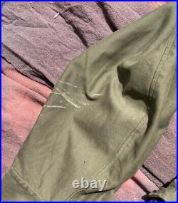 Vtg WWII U. S. Army M-1943 M1943 Field Jacket 1st Version 38 M Original Repair