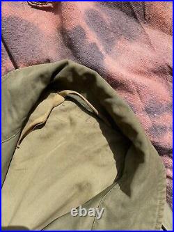 Vtg WWII U. S. Army M-1943 M1943 Field Jacket 1st Version 38 M Original Repair