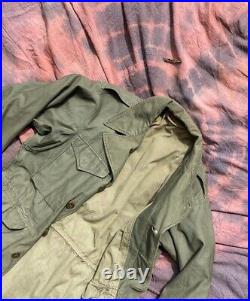 Vtg WWII U. S. Army M-1943 M1943 Field Jacket 1st Version 38 M Original Repair