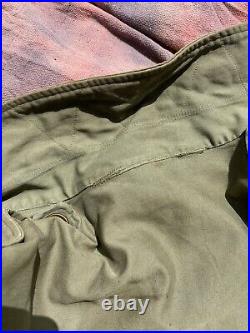 Vtg WWII U. S. Army M-1943 M1943 Field Jacket 1st Version 38 M Original Repair