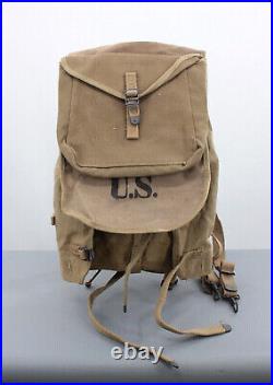 Vtg WWII US Army Haversack Backpack Dated 1942 Unissued Boyt 42 WW2