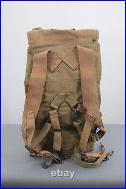 Vtg WWII US Army Haversack Backpack Dated 1942 Unissued G & R Co. 1942