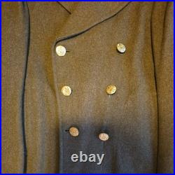 Vtg. WWII US Army Overcoat Wool Trench Coat Great Coat Size 40 1942 Vtg. WWII US Army Overcoat Wool Trench Coat Great Coat Size 40 1942