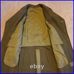 Vtg. WWII US Army Overcoat Wool Trench Coat Great Coat Size 40 1942