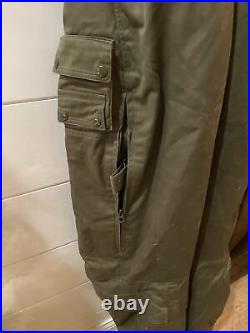 Vtg World War II ARMY AIR FORCE type A-11A FLYING PANTS bib trousers SIZE 32